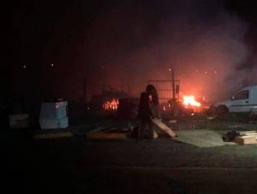 Fatal Incendio en campamento de Maipú deja dos niñas de 5 y 3 años fallecidas