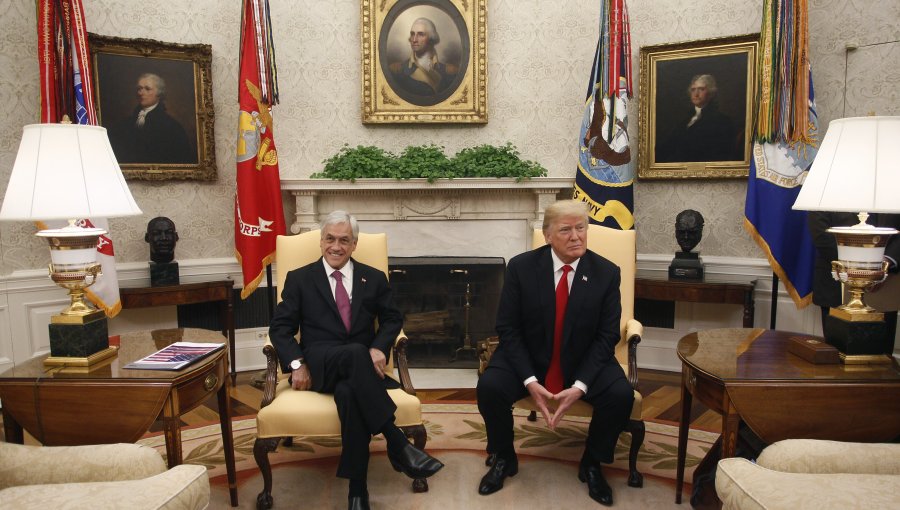 Una hora y 15 minutos duró reunión entre Presidente Piñera y Donald Trump