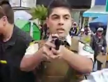 Video: Polémica por Carabinero que sacó su arma en pleno centro de Viña del Mar