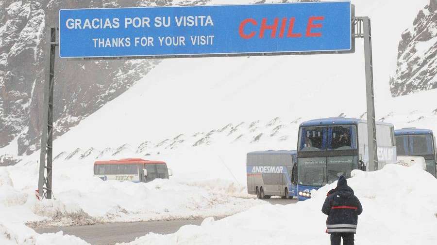 Paso Fronterizo Libertadores: Cerrado por acumulación de hielo y nieve hasta nuevo aviso