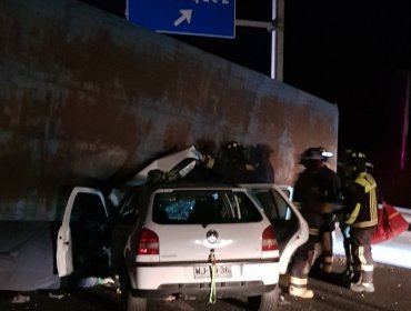 Cinco lesionados dejó choque de auto con camión en la Ruta 68 altura de Casablanca