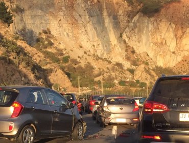 Alta congestión en el Troncal Sur por dos accidentes múltiples desde Quilpué a Viña del Mar