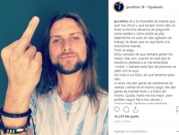 Jean Philippe Cretton fue víctima de accidente de transito y realiza sus descargos con poderoso mensaje
