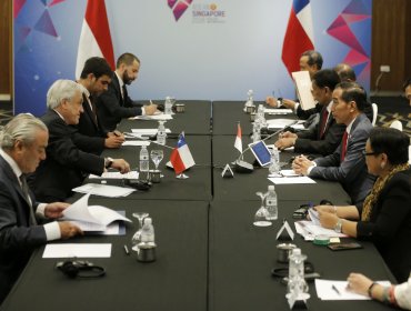 Presidente Piñera sostiene reuniones con líderes de Singapur e Indonesia