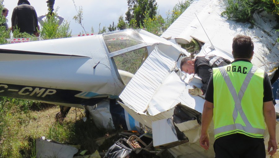 Avioneta capotó en el sector de El Arrayán dejando dos personas fallecidas