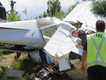 Avioneta capotó en el sector de El Arrayán dejando dos personas fallecidas