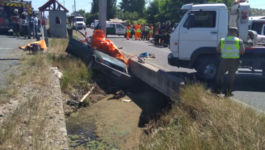 Talca: Tres personas fallecieron tras grave accidente en la Ruta 5 Sur