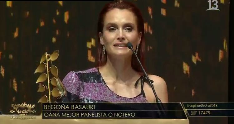 Begoña Basauri y su discurso luego de ganar el Copihue de Oro: Lanzó dura frase directamente a TVN