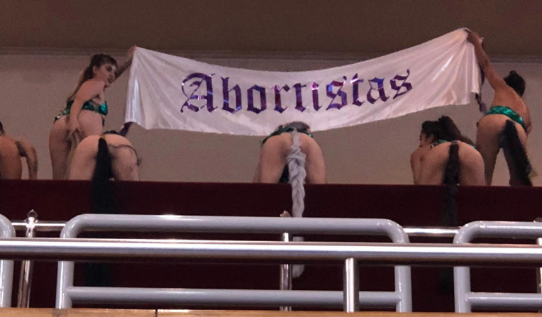 "Yeguas latinoamericanas" realizaron intervención en plena Sala de la Cámara