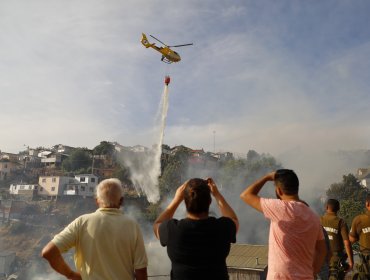 Dramáticas imágenes de vecinos combatiendo el fuego en Incendio de Viña del Mar