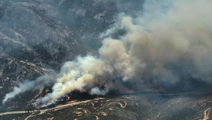 Activo se mantiene incendio forestal en el límite entre Puchuncaví y Nogales