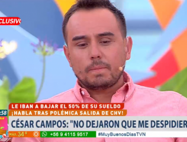 César Campos no aguantó las lágrimas en su visita a "Muy Buenos Días"