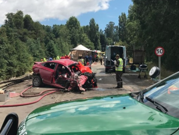 Bebé de 10 meses se encuentra grave tras accidente en ruta que une Máfil con Valdivia