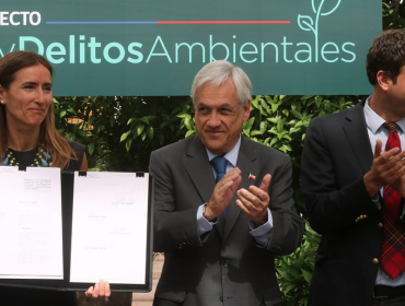 Presidente Piñera firmó proyecto de ley de Delitos Medioambientales