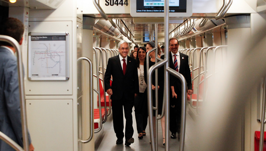 Presidente Piñera en inauguración de la Línea 3: "Nuestro Metro es el mejor del mundo"