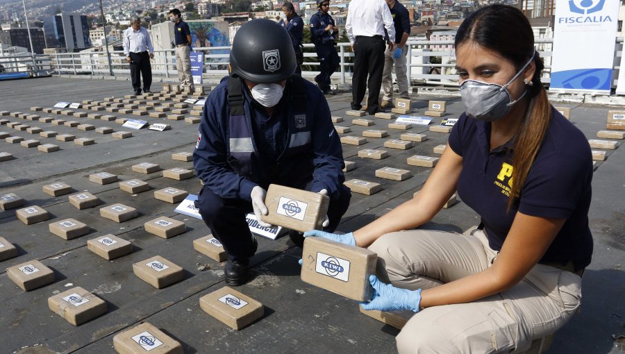 Más de 10.500 kilos de cocaína salen de puertos chilenos a Europa