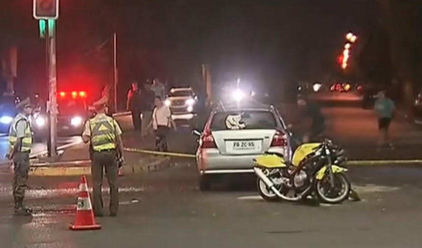 Carabinero murió tras chocar su motocicleta contra un auto en Pudahuel