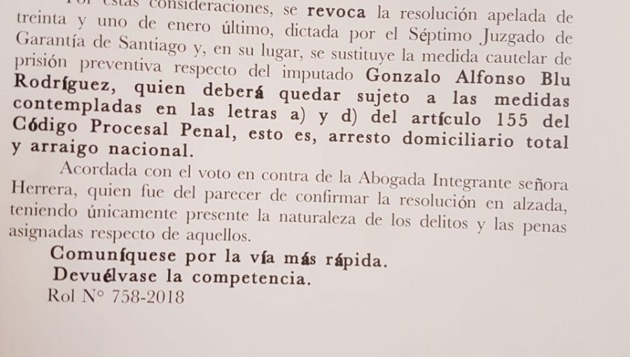 Huracán: Corte de Apelaciones levantó la prisión preventiva del general (r) Gonzalo Blu