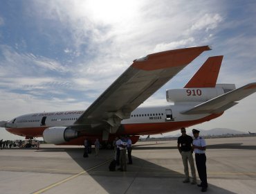 Avión 'Ten Tanker' fue destinado a combatir incendios forestales en la región de Aysén