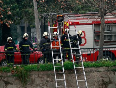 Bomberos acude a rescate de persona que cayó desde 10 metros de altura en Viña del Mar