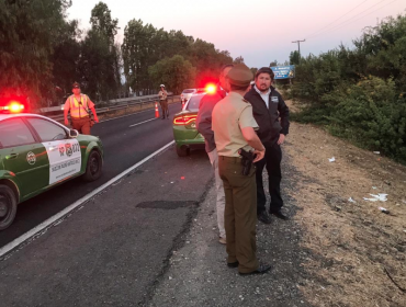 Accidente en ruta San Antonio - Santiago deja dos fallecidos y cuatro lesionados