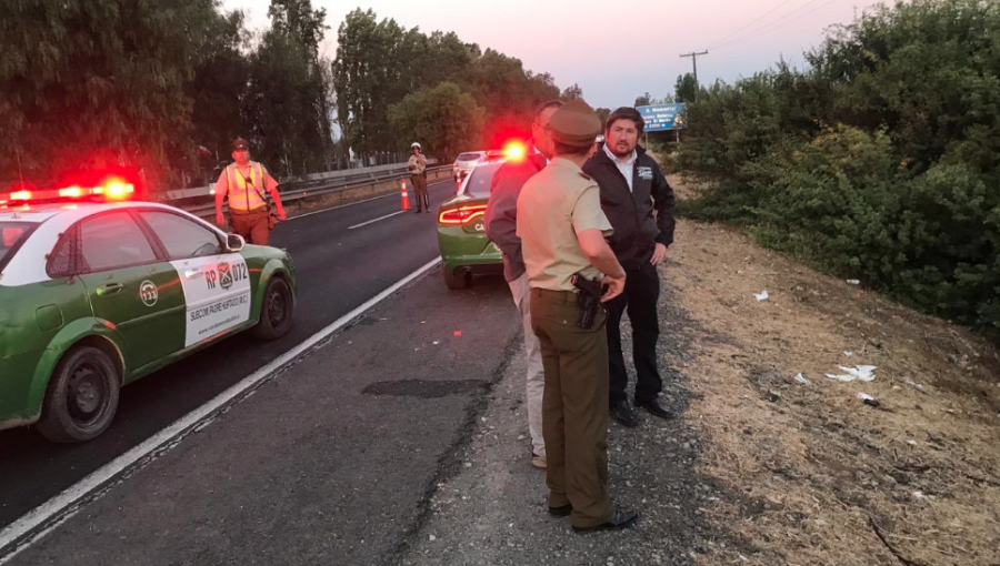 Accidente en ruta San Antonio - Santiago deja dos fallecidos y cuatro lesionados