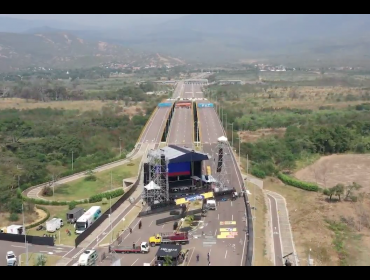 Video muestra la mínima distancia entre el escenario del Venezuela Aid Live y el bloqueo de Maduro