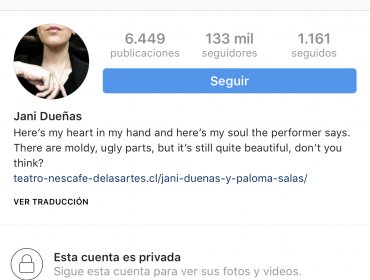 Jani Dueñas cerró sus redes sociales tras avalancha de críticas