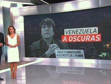 Critican a Canal 13 por presentar nota del apagón en Venezuela con imagen de Bachelet