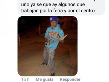 Delincuente millenial amenaza a vecinos del cerro Merced de Valparaíso vía Facebook