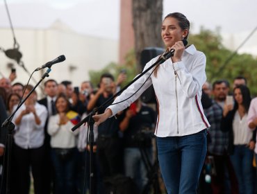 Fabiana Rosales se reunió con cientos de venezolanos en Parque Bustamante