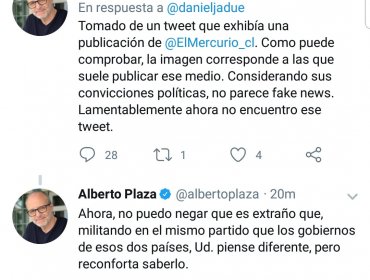 Alberto Plaza publicó "joyita" falsa contra Daniel Jadue y recibió feroz troleo