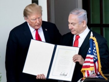 Donald Trump firmó decreto que reconoce soberanía de Israel sobre los Altos del Golán