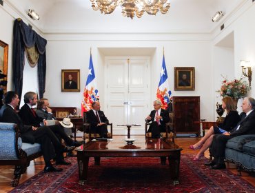Presidente Piñera recibió en La Moneda a Mesa Directiva de la Cámara de Diputados