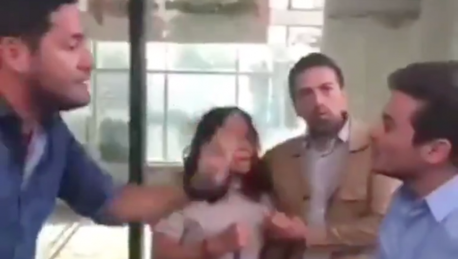 Pancho Saavedra se fue a las manos defendiendo a una trabajadora del aseo