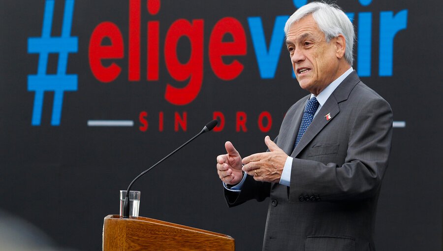 Presidente Piñera presentó 'Elige Vivir sin Drogas' a jóvenes: “Existe un camino diferente"