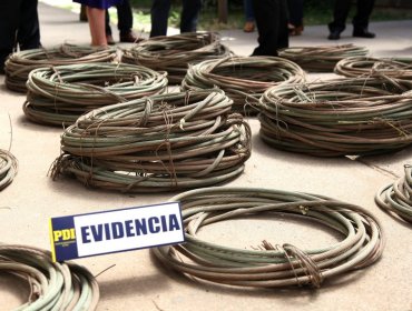 PDI incautó cables de alta tensión, marihuana y maquinaria robada en Buin