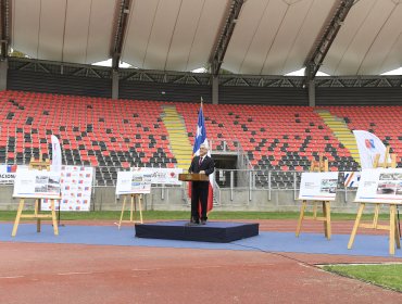 Ampliación del estadio Fiscal de Talca fue inaugurada por Presidente Piñera