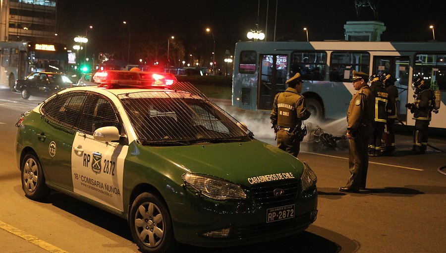 Carabinero se encuentra grave tras protagonizar accidente en Quinta Normal