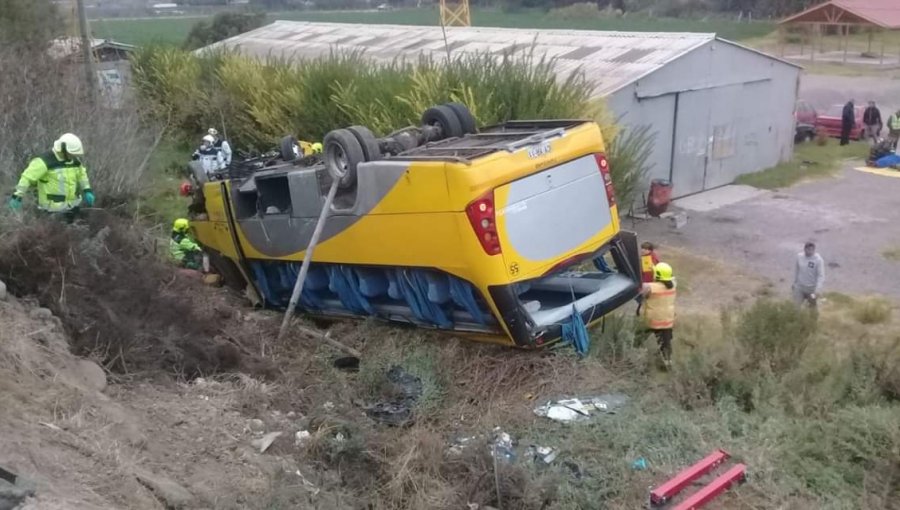 Volcamiento de bus escolar dejó a 31 personas lesionadas en ruta de Ovalle: 29 son menores