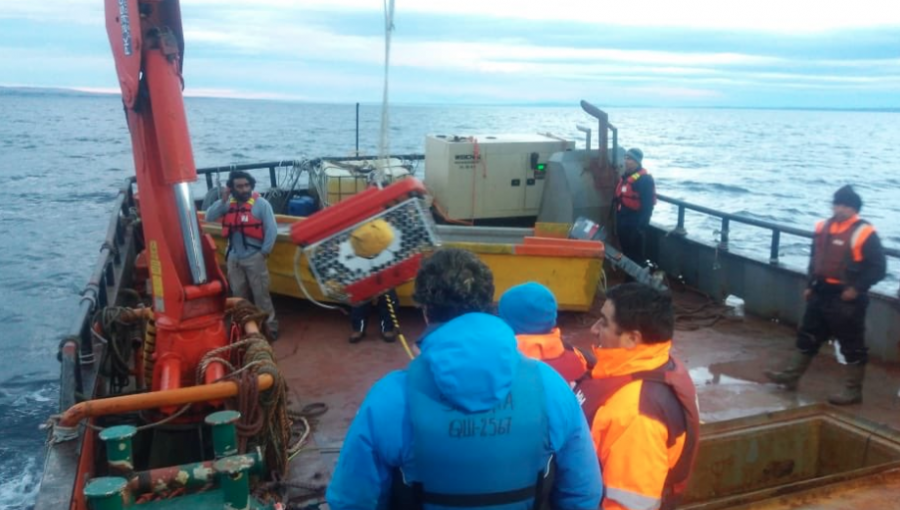 Barcaza desaparecida en Magallanes fue encontrada a 106 metros de profundidad