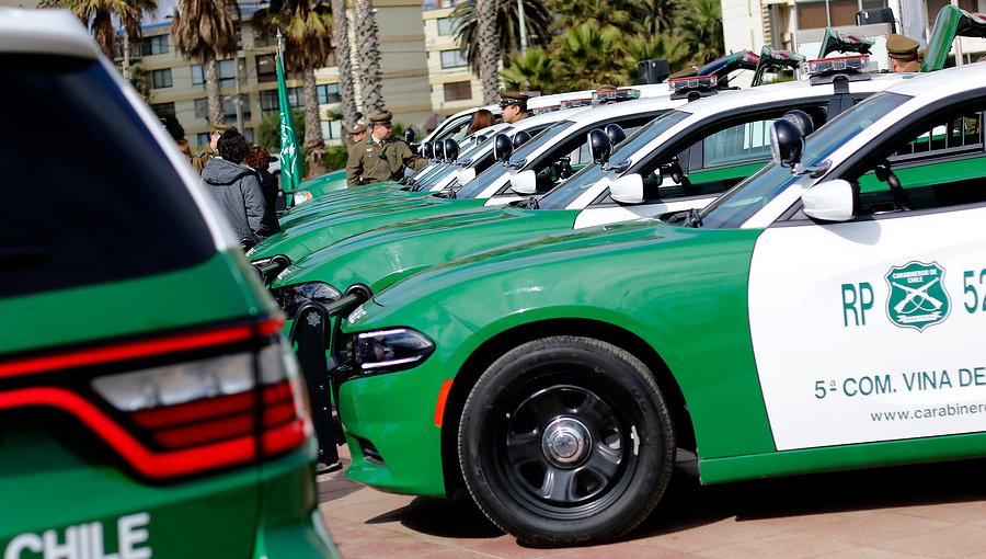 Carabineros de Viña del Mar cuentan con ocho nuevos vehículos policiales para reforzar la seguridad