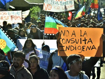 Un millar de personas protestó en Temuco en contra de la consulta indígena