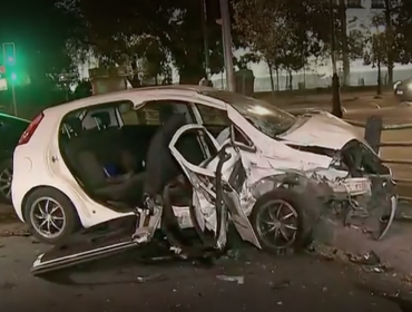 Accidente vehicular en Santiago dejó a una persona en riesgo vital