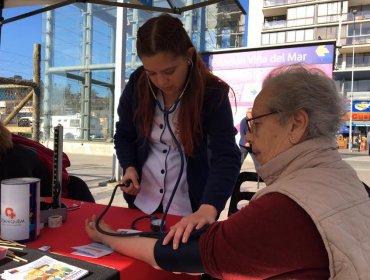 Seremi de Salud encabezó control preventivo de la Hipertensión Arterial en Viña del Mar