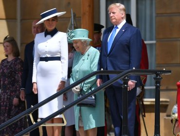 Reina Isabel II recibió a Donald Trump en Buckingham en el inicio de su visita de Estado