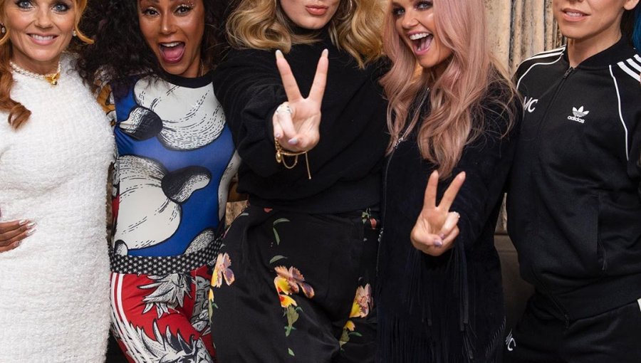 Adele cumplió su sueño y conoció a las "cinco leyendas británicas", las Spice Girls