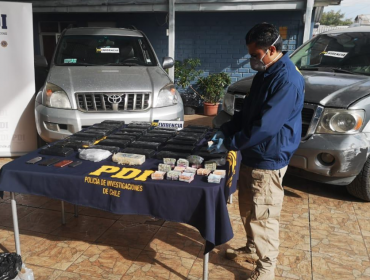 Detienen a cuatro sujetos que ocultaban 35 kilos de cocaína y 7 de pasta base en La Calera