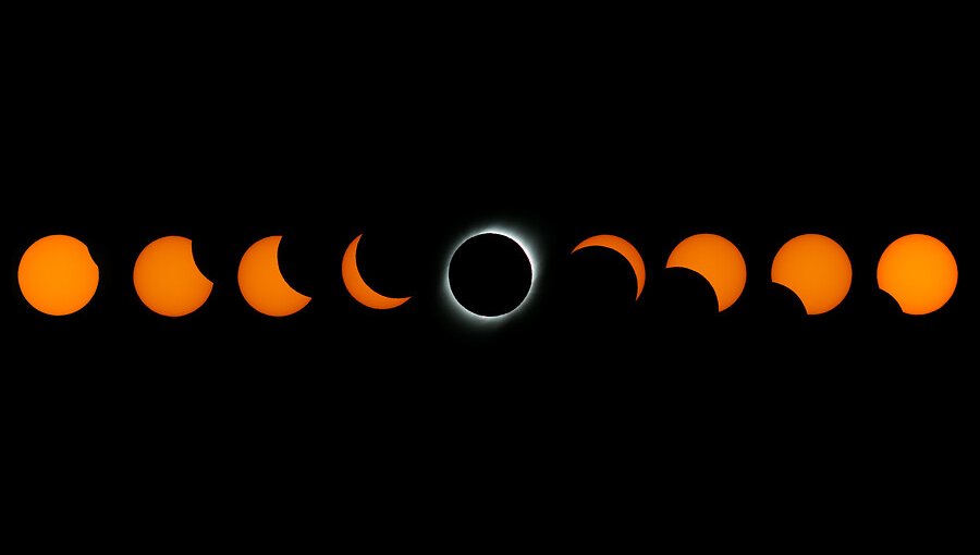 El increíble timelapse que muestra en sólo 20 segundos el paso del eclipse total de sol