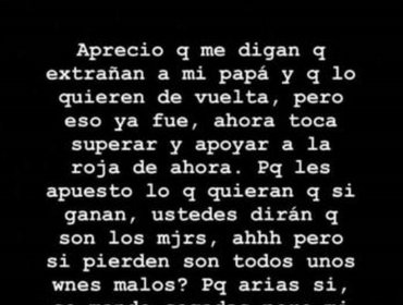 Hija mayor de Claudio Bravo también respaldó a Gabriel Arias en redes sociales